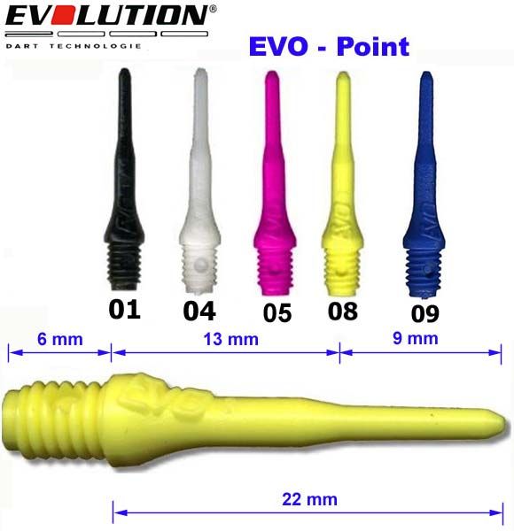 EVO Soft Tips 100er - erhältlich in schwarz, weiss, neon-pink, neon gelb, blau